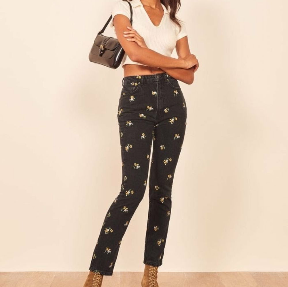 Stevie ultra high rise jean Monterey embroidered